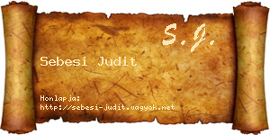 Sebesi Judit névjegykártya