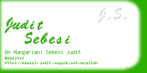 judit sebesi business card